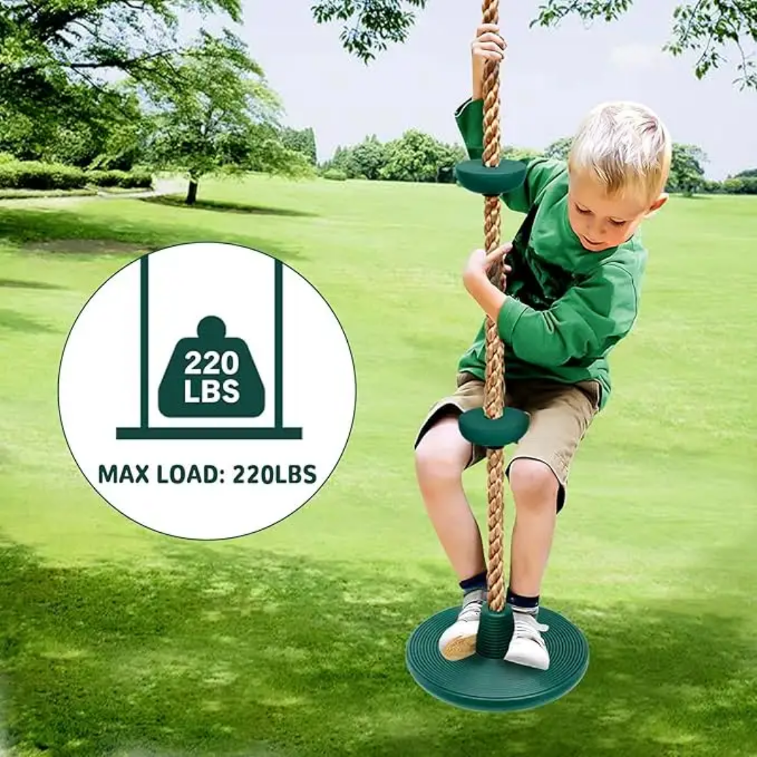 Premium High Strength Rope Disc Swing – Safe Outdoor Adventure Swing for Kids