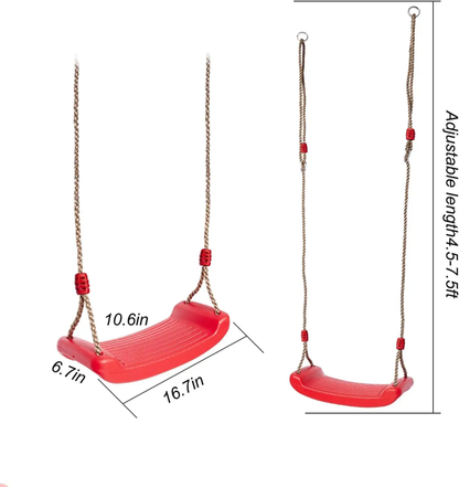 Premium Kids Plastic Swing Seat with Strong PE Rope – Safe Indoor & Outdoor Hanging Swing