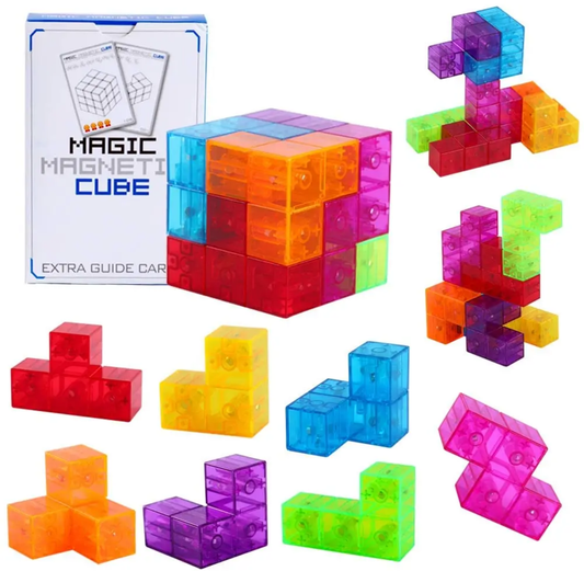 Multi Colour Magnetic Cube Creative Learning Toy for Children