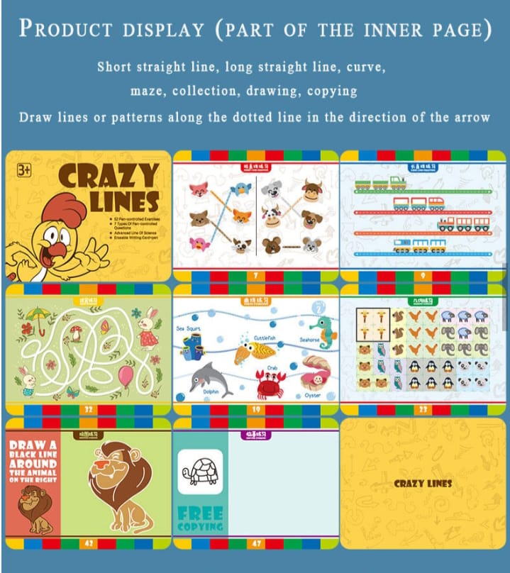Crazy Lines for Toddlers Writing practice