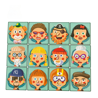 Magnetic Puzzle Mask 12 pcs Toy for Kids Educational Brain Game