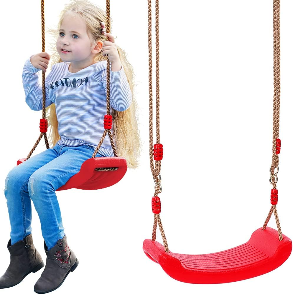 Premium Kids Plastic Swing Seat with Strong PE Rope – Safe Indoor & Outdoor Hanging Swing